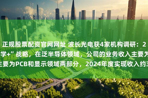 正规股票配资官网网址 波长光电获4家机构调研：2025年公司继续推行“光学+”战略，在泛半导体领域，公司的业务收入主要为PCB和显示领域两部分，2024年度实现收入约3300万（附调研问答）